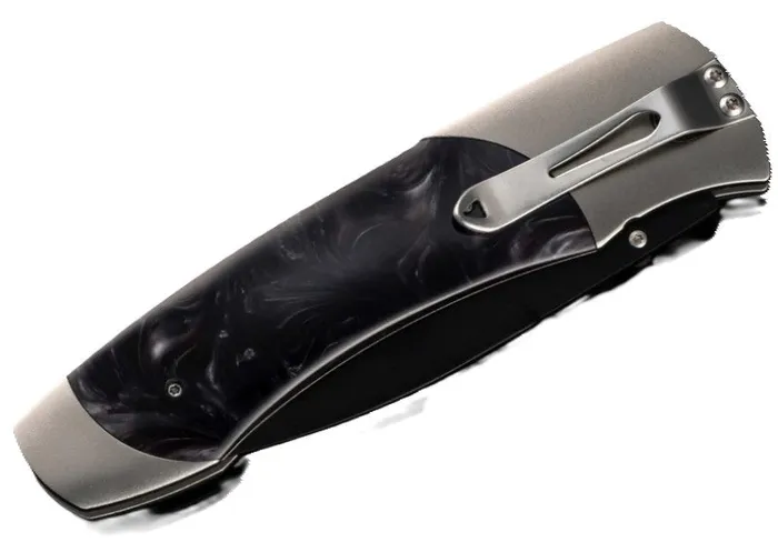 WILLIAM HENRY LLC Necklaces Titanium pocketknife with compressed acrylic resin and stainless blade