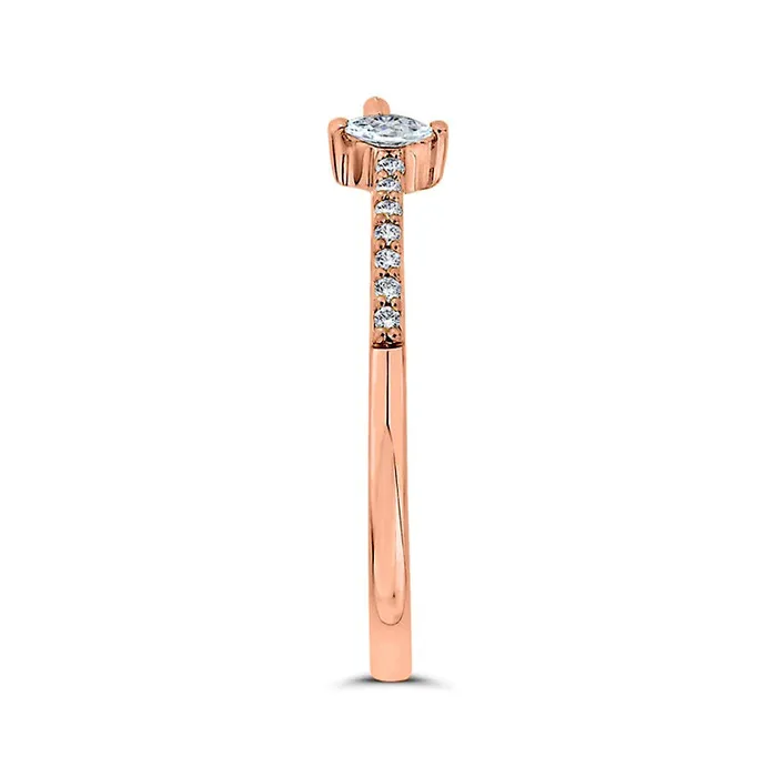 017 CT TW Natural Diamond MultiShape Open Ring in Solid 10K Rose Gold Goldia Rings 017 CT TW Natural Diamond MultiShape Open Ring in Solid 10K Rose Gold Goldia Rings