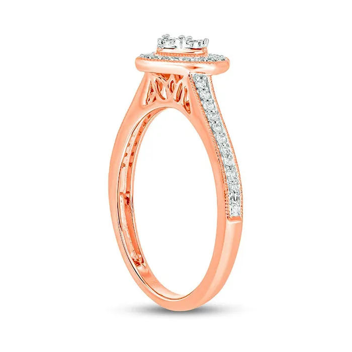 020 CT TW Composite Heart Natural Diamond Frame Promise Ring in Solid 10K Rose Gold Goldia Rings 020 CT TW Composite Heart Natural Diamond Frame Promise Ring in Solid 10K Rose Gold Goldia Rings