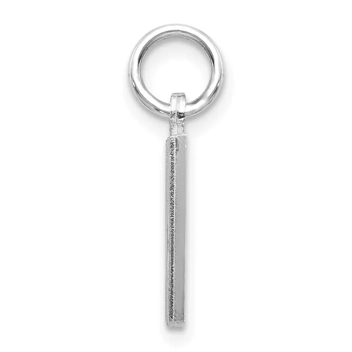 Charm Necklaces Goldia 14k White GoldW Satin Diamondcut Letter M Initial Charm