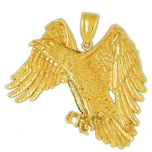 Goldia PreStyled Sets 14K Gold Flying Golden Eagle Pendant