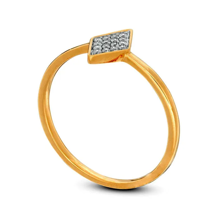Goldia Rings 007 CT TW Composite Natural Diamond KiteShaped Ring in Solid 10K Yellow Gold Goldia Rings 007 CT TW Composite Natural Diamond KiteShaped Ring in Solid 10K Yellow Gold