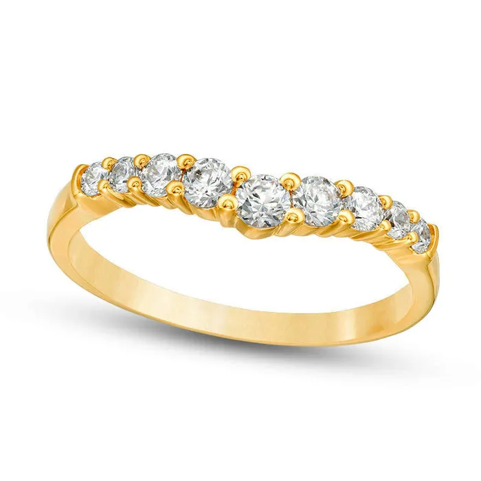 Goldia Rings 038 CT TW Natural Diamond Contour Anniversary Band in Solid 14K Gold Goldia Rings 038 CT TW Natural Diamond Contour Anniversary Band in Solid 14K Gold