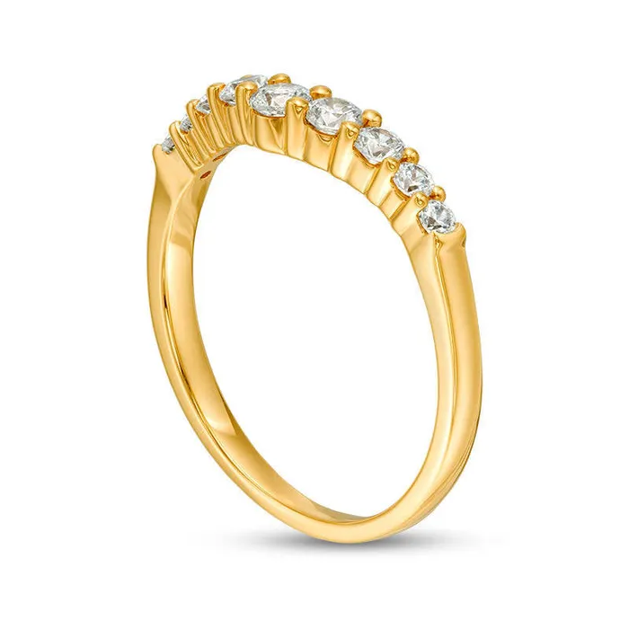 Goldia Rings 038 CT TW Natural Diamond Contour Anniversary Band in Solid 14K Gold Goldia Rings 038 CT TW Natural Diamond Contour Anniversary Band in Solid 14K Gold