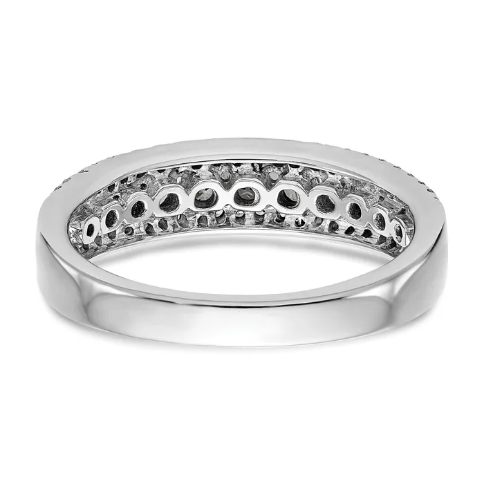 Goldia Rings 14k White Gold 1 Ct Lab Grown Diamond VSSI G Fashion Band Ring