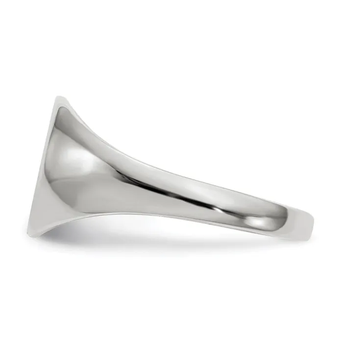 Goldia Rings 14k White Gold 90x90mm Closed Back Signet Ring