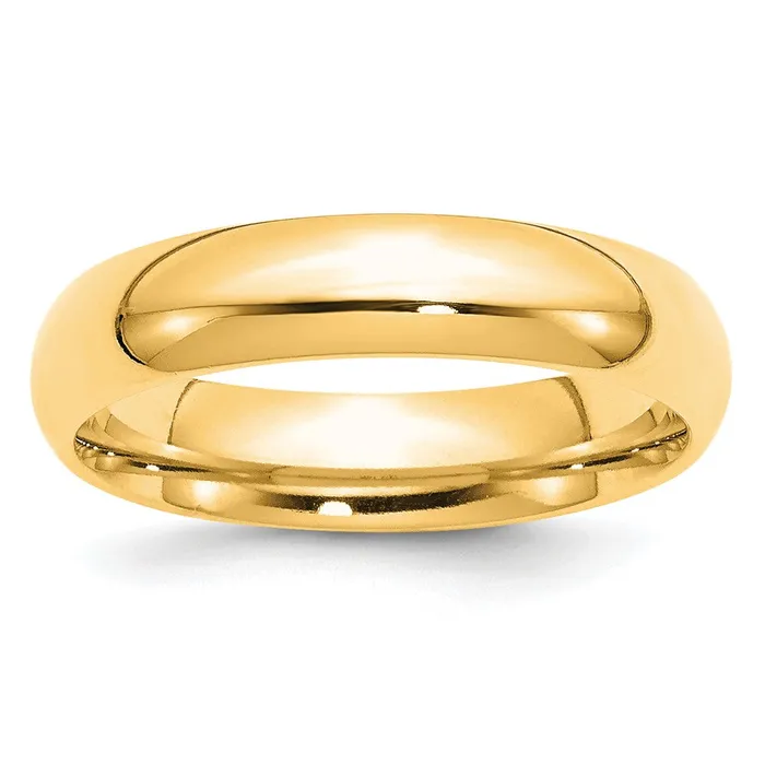 Goldia Rings Solid 10K Yellow Gold 5mm Comfort Fit MensWomens Wedding Band Ring Size 9
