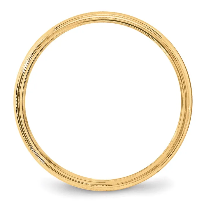 Goldia Rings Solid 14K Yellow Gold 4mm Milgrain HalfRound Wedding MensWomens Wedding Band Ring Size 7 Goldia Rings Solid 14K Yellow Gold 4mm Milgrain HalfRound Wedding MensWomens Wedding Band Ring Size 7
