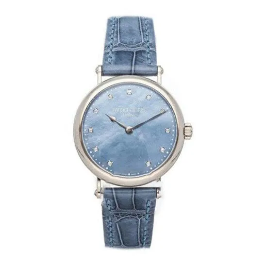 JMS always Watches Original Patek Philippe Calatrava Diamond Blue Dial Ladies Watch 720050G011 JMS always Watches Original Patek Philippe Calatrava Diamond Blue Dial Ladies Watch 720050G011
