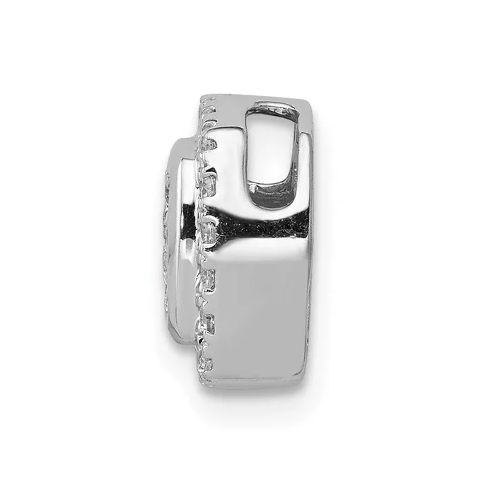 Necklaces Goldia 14k White Gold 13ct Real Diamond Square Cluster Chain Slide Pendant