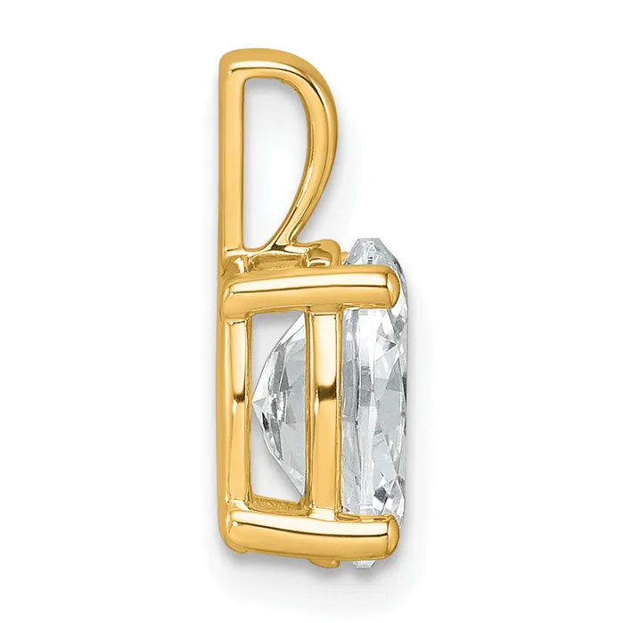 Necklaces Goldia 14k Yellow Gold 2 Ct Certified Lab Grown Diamond VSSI G Oval Four Prong Pendant