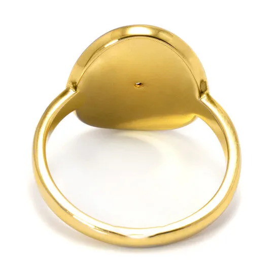 Original APM Monaco Ladies Goldtone Embellished Evil Eye Ring Size JMS always Rings Original APM Monaco Ladies Goldtone Embellished Evil Eye Ring Size JMS always Rings