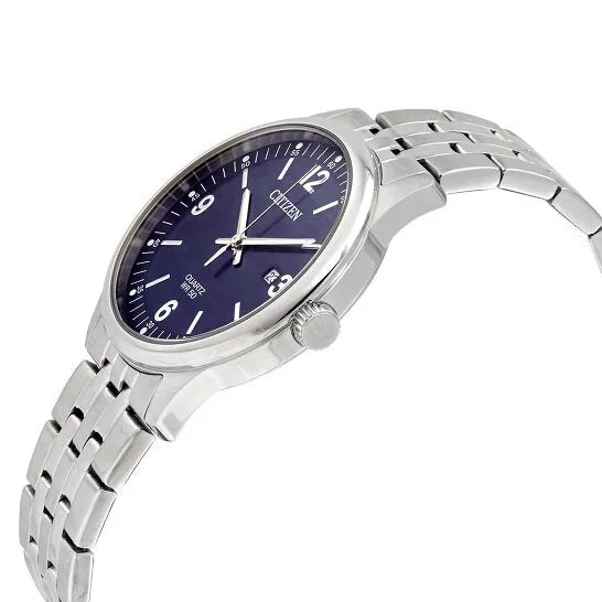 Original Citizen Quartz Blue Dial Stainless Steel Mens Watch BI105081L JMS always Bracelets