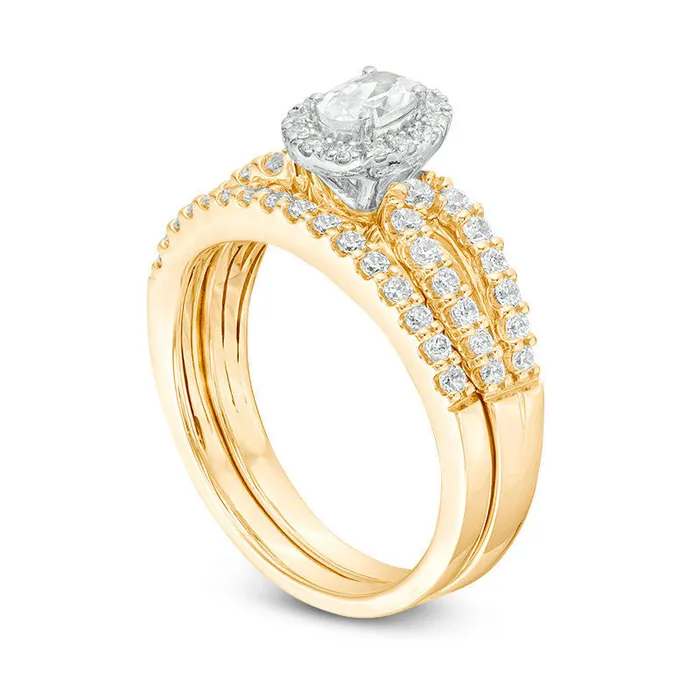 Rings Goldia 10 CT TW Certified Oval Natural Diamond Frame Split Shank Bridal Engagement Ring Set in Solid 14K Gold II1 Rings Goldia 10 CT TW Certified Oval Natural Diamond Frame Split Shank Bridal Engagement Ring Set in Solid 14K Gold II1