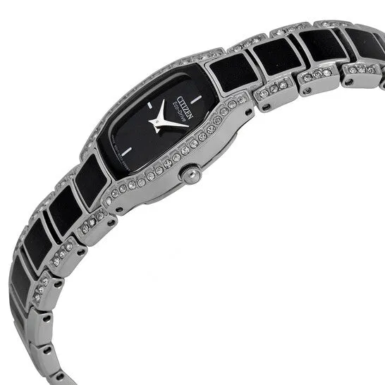 Watches JMS always Original Citizen Normandie EcoDrive Black Dial Crystal Ladies Watch EW978057E Watches JMS always Original Citizen Normandie EcoDrive Black Dial Crystal Ladies Watch EW978057E