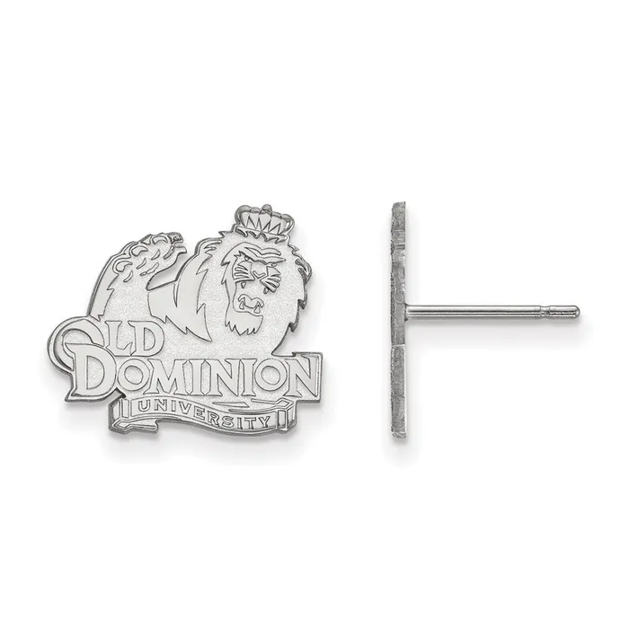 10K White Gold Old Dominion University Small Post Earrings TreasureFineJewelers Earrings