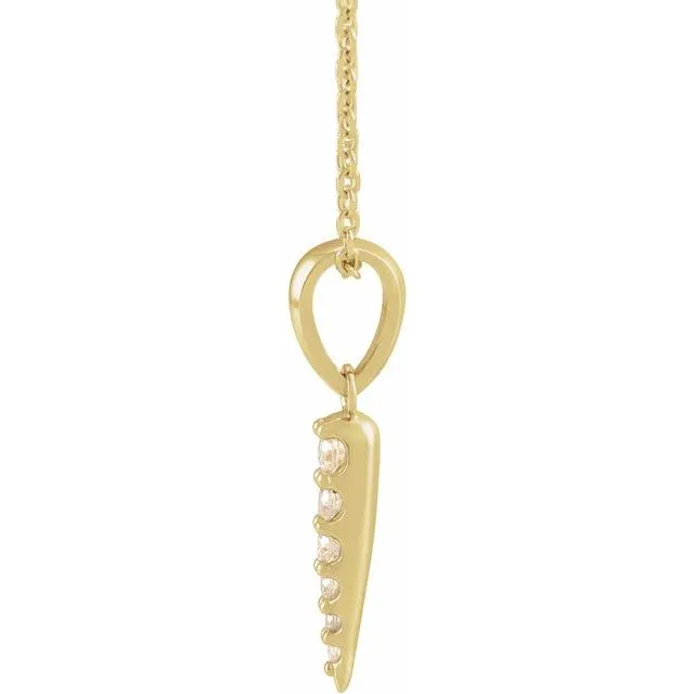 14K Yellow 110 CTW Diamond Spike 1618 Necklace TreasureFineJewelers Necklaces