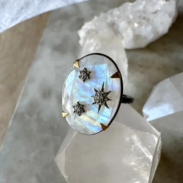 Rings Robindira Unsworth Althea Celestial Moonstone Ring