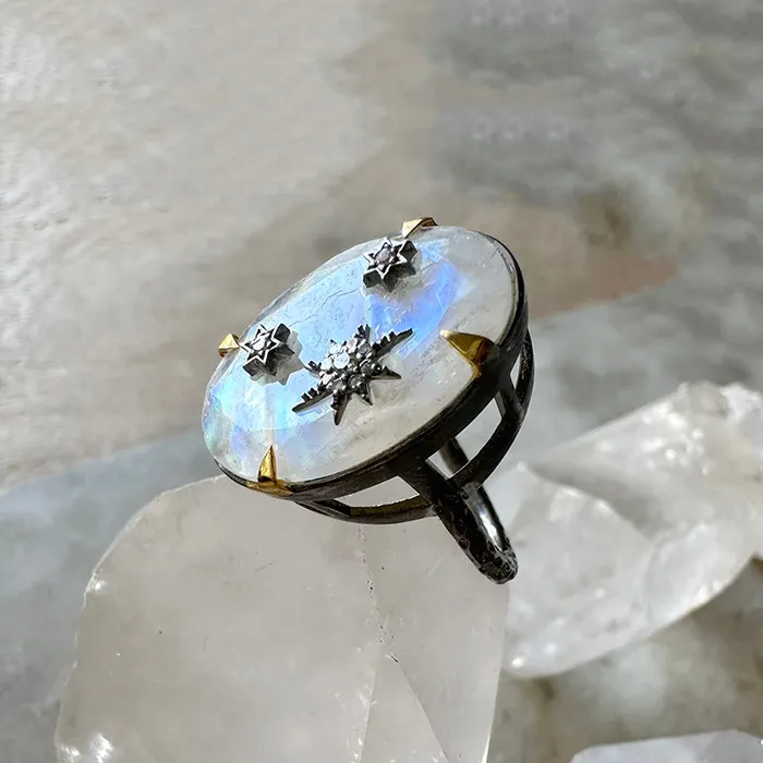 Rings Robindira Unsworth Althea Celestial Moonstone Ring