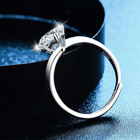 Rings Snowflake Moissanite Adjustable Openended Ring Trendolla Jewelry