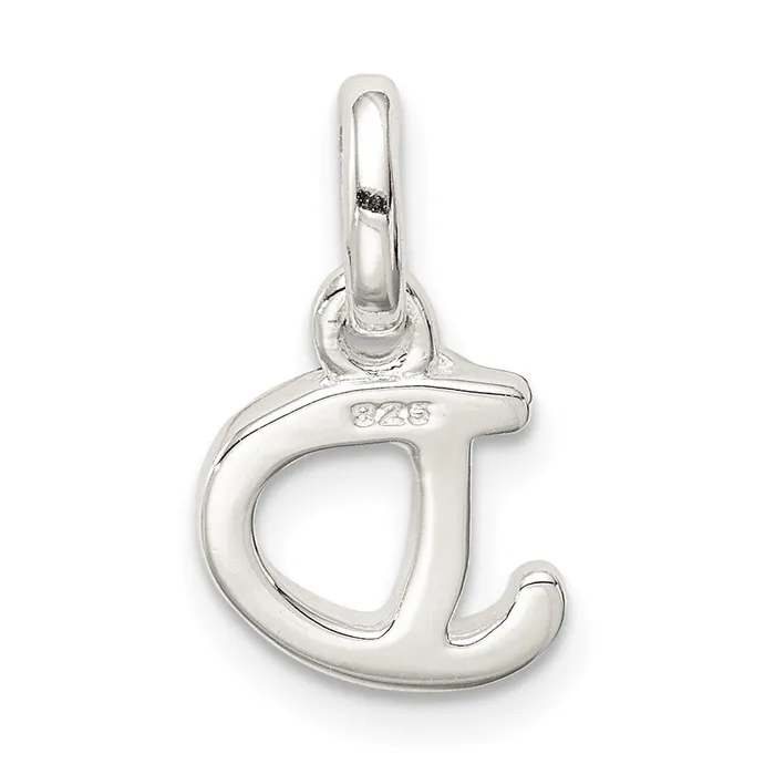 Sterling Silver Letter D with Enamel Pendant TreasureFineJewelers Necklaces