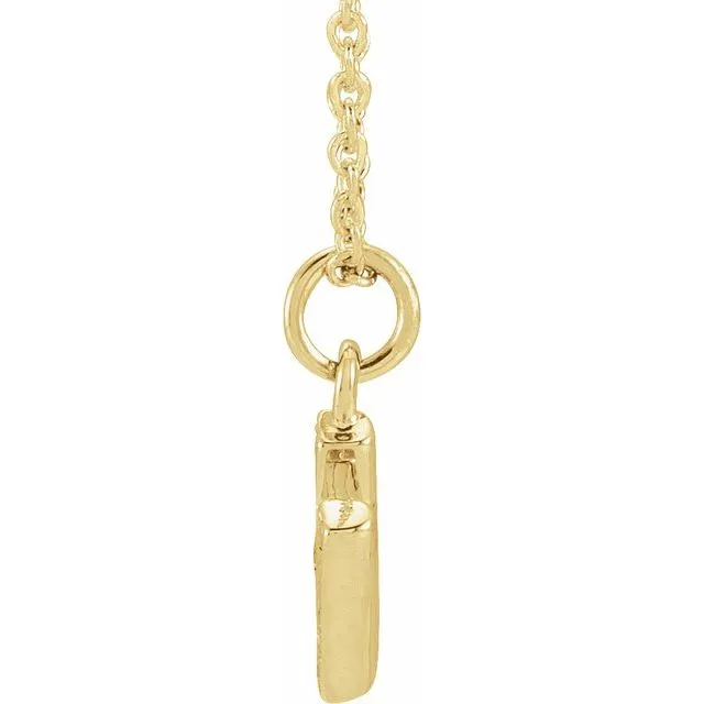 TreasureFineJewelers 14K Yellow Gold 05 CTW Natural Diamond Petite Initial H 1618 Necklace Necklaces