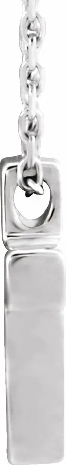 TreasureFineJewelers Necklaces Sterling Silver Petite Cross 1618 Necklace