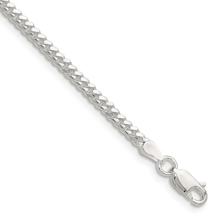 TreasureFineJewelers Rings Sterling Silver Polished 29mm Domed Curb Chain