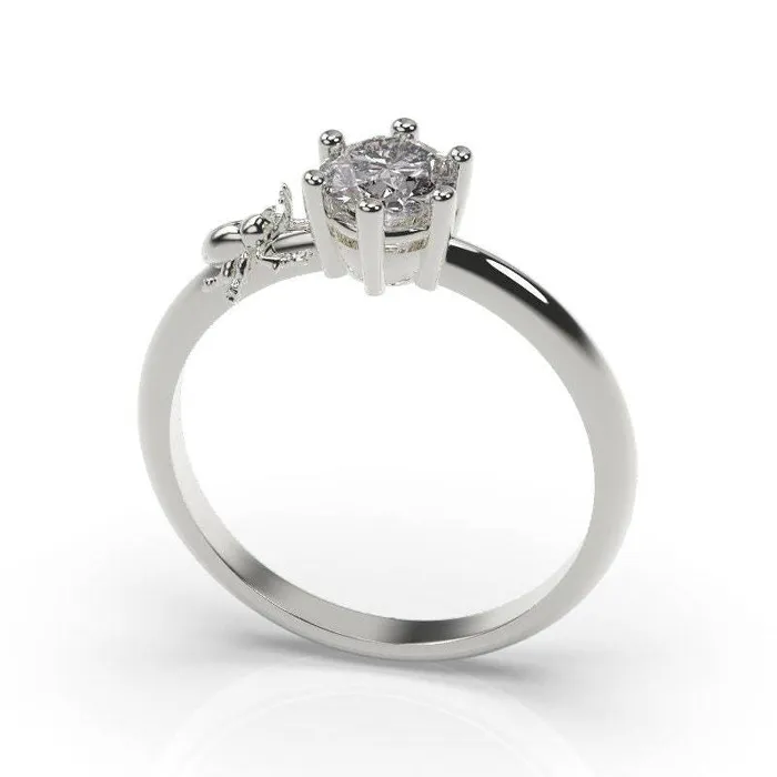 Beetle Engagement Ring White Gold Beetle MyUniqueRing Rings