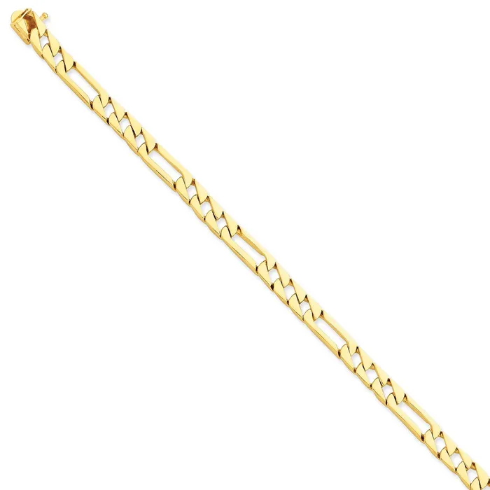 14K 6mm Handpolished Fancy Link BraceletWBCLK1549 WB Choice Jewelry Bracelets