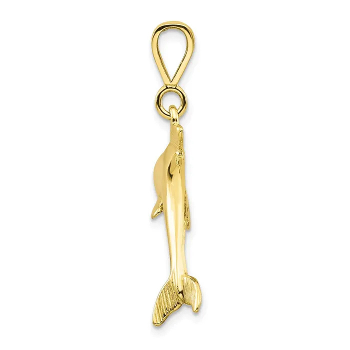 Charm Necklaces WB Choice Jewelry 10k Dolphin CharmWBC10C524 Charm Necklaces WB Choice Jewelry 10k Dolphin CharmWBC10C524