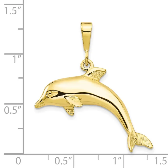 Charm Necklaces WB Choice Jewelry 10k Dolphin CharmWBC10C524 Charm Necklaces WB Choice Jewelry 10k Dolphin CharmWBC10C524