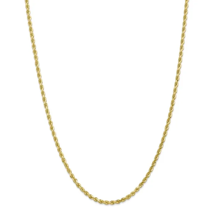 Necklaces 10k 3mm Diamondcut Rope ChainWBC10K02318 WB Choice Jewelry