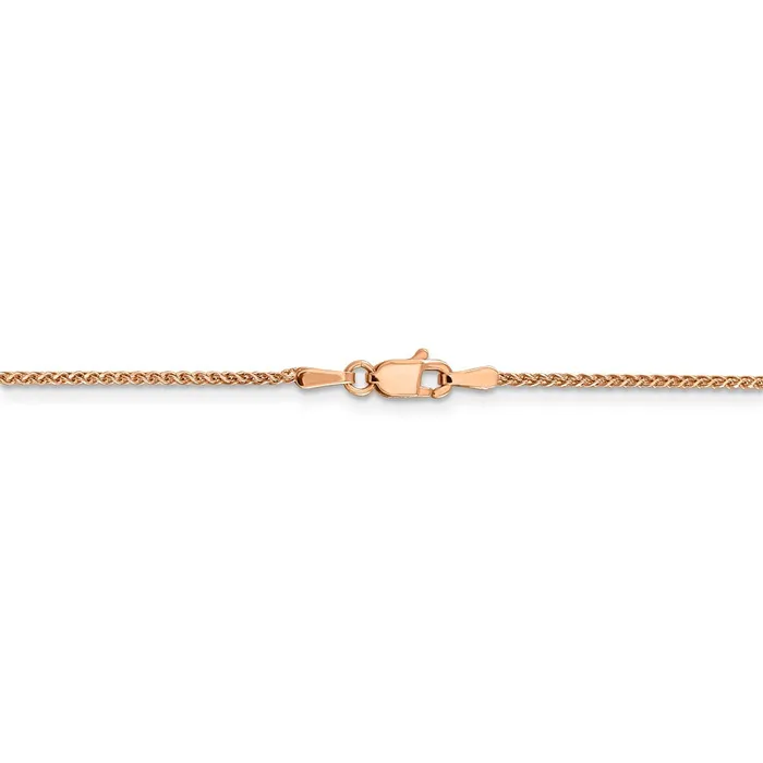 Necklaces WB Choice Jewelry 14k Rose Gold 12mm DC Spiga ChainWBCRSC520