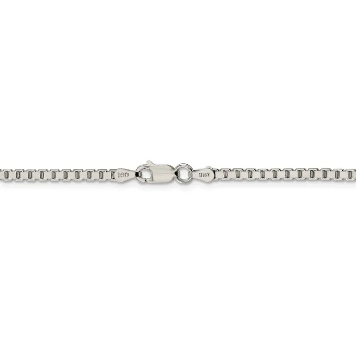 Rings WB Choice Jewelry Sterling Silver 25mm Box ChainWBCQBX05020