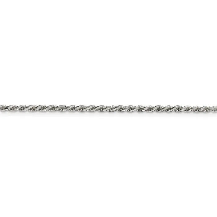 Sterling Silver Rhodiumplated 185mm Diamondcut Rope ChainWBCQDC030R28 WB Choice Jewelry Rings