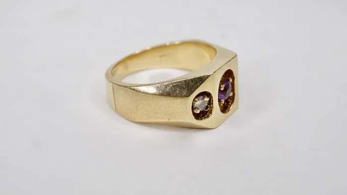 Vintage by Misty Diamond Amethyst Ruby 14k Gold Ring Rings