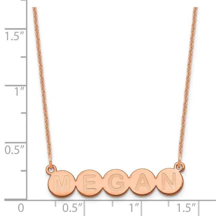 WB Choice Jewelry Necklaces 14K Rose Gold 5 Letter Bubble NecklaceWBCXNA1321R WB Choice Jewelry Necklaces 14K Rose Gold 5 Letter Bubble NecklaceWBCXNA1321R