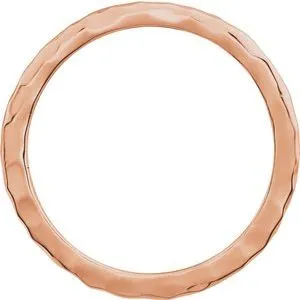 WB Choice Jewelry Rings 14K Rose 2 mm Hammered Stackable Ring Size 5513761005PSTWBC WB Choice Jewelry Rings 14K Rose 2 mm Hammered Stackable Ring Size 5513761005PSTWBC