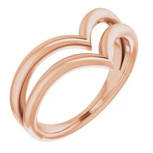 WB Choice Jewelry Rings 14K Rose Double V Ring 51814103PSTWBC