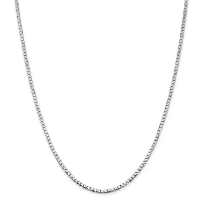 WB Choice Jewelry Rings Sterling Silver 25mm Box ChainWBCQBX05028