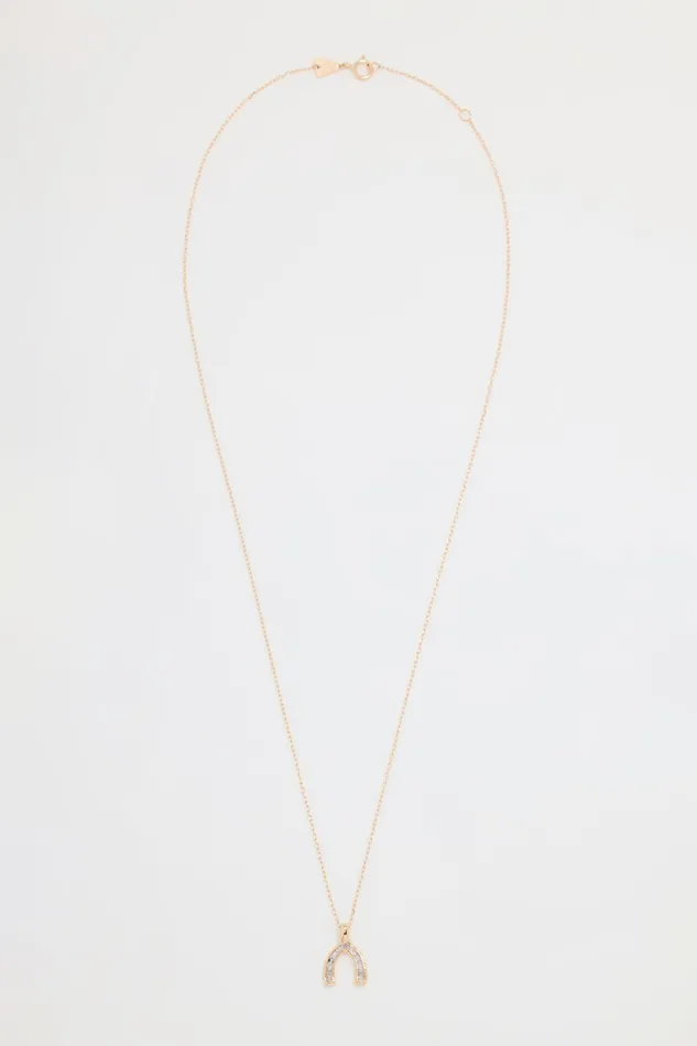 Adina Reyter Necklaces Baguette Wishbone Necklace
