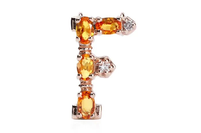 Cufflinks Letter F Initial 18kt Gold Albert Hern Necklaces