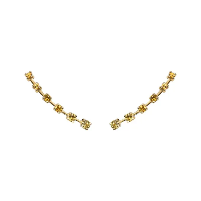 Jack Vartanian SMALL SAPPHIRE COMET EARRING IN 18K YELLOW GOLD WITH YELLOW SAPPHIRE Earrings