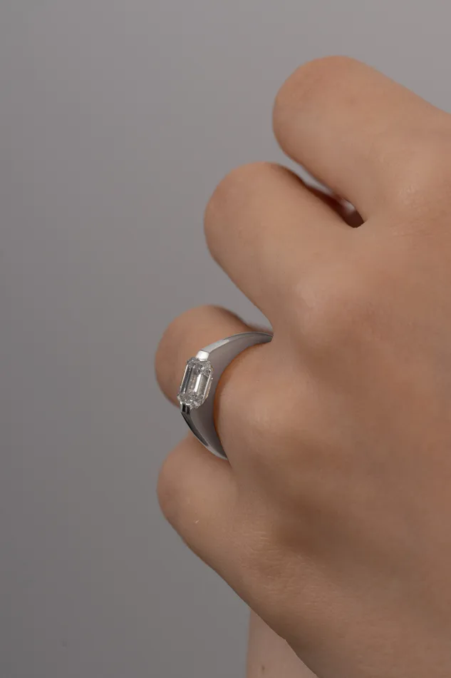 Rings Facet 1ct Emerald Ring Bridal Edition PRMAL