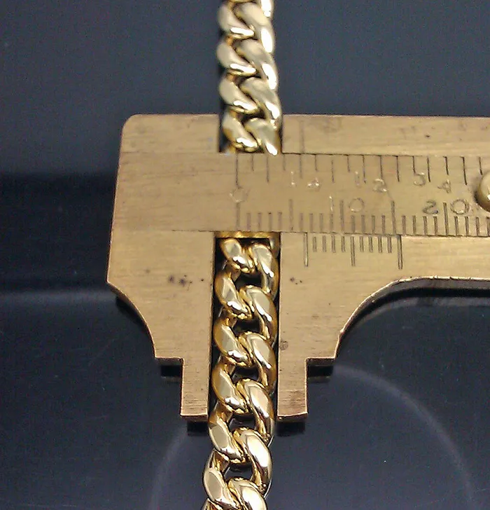 10k Yellow Gold 8mm Cuban Link Chain 30 Necklace Box Clasp 10kt Real Gold Gold and Diamond Necklaces