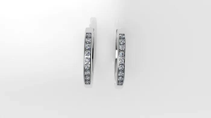 14k Earrings with 18 DIAMONDS STT Cut Chanel Jcm 21 jewelry Earrings