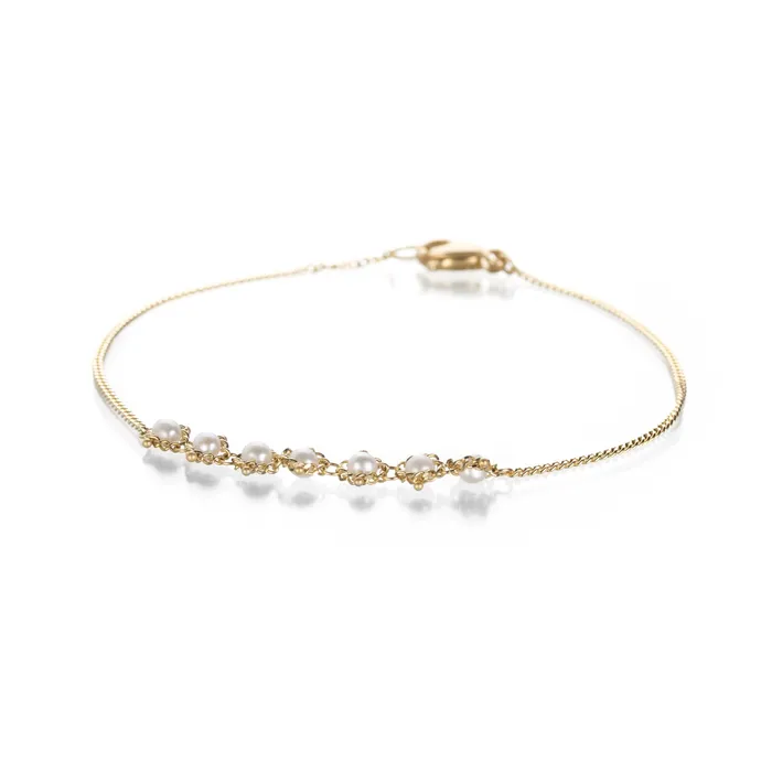 Amali Bracelets Textile Station Pearl Bracelet