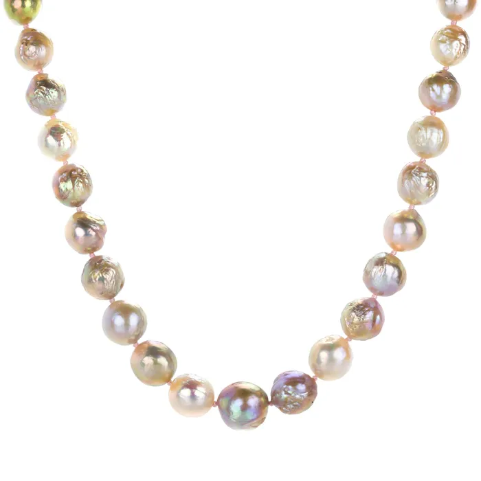 Baroque Ombre Pink Freshwater Pearl Necklace Maria Beaulieu Necklaces