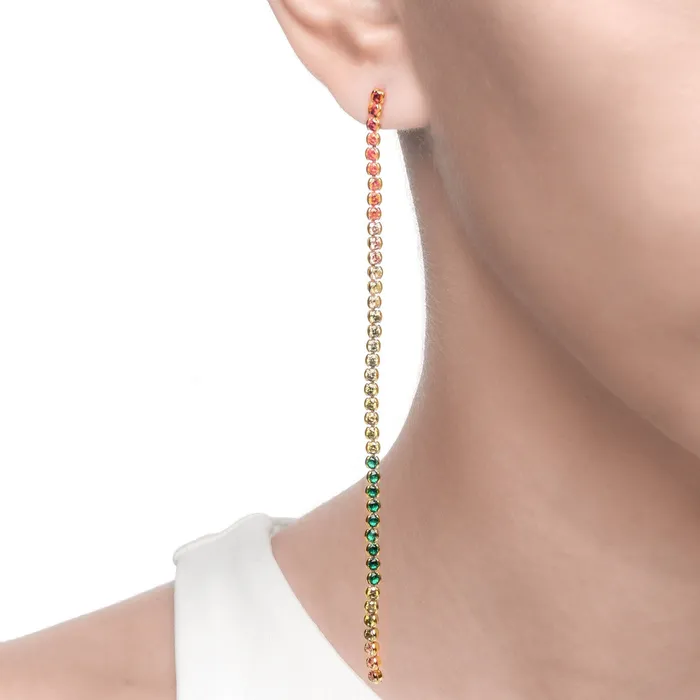 Earrings Ferentina Macaron Earrings 925 Silver Multicolor CZ 18K Gold Plated Spirito Rosa 